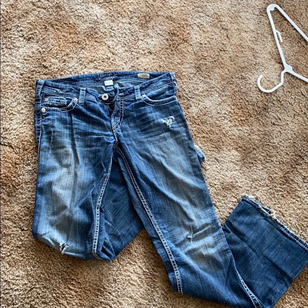 Comfy silver jeans. Perfect for casual activities